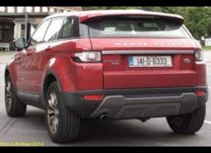 irish number plate on range rover